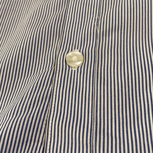 H&M Slim Fit Blue&white striped long sleeve button - Picture 4 of 10